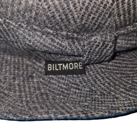 Biltmore Tweed Wool Blend Englishman Country City Boho Chevron Fedora Hat Men's - Picture 7 of 11